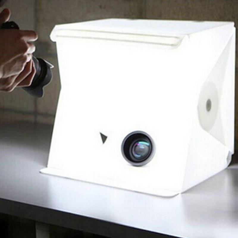 送料無料 撮影ボックス 小型30*30*30cm 撮影キット 簡易スタジオ ボタン組み立て式 設置簡単 LEDライト搭載 背景スタンド USB給電 コンパクト