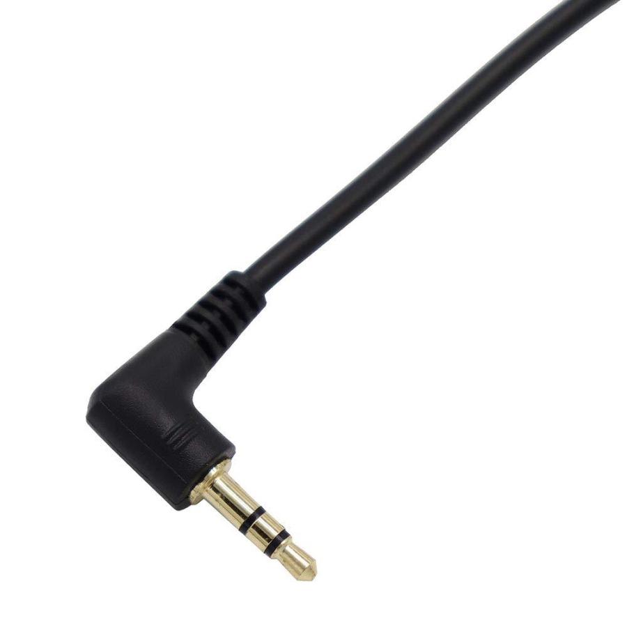オーディオケーブル / 20cm 30cm 3.5mm (メス)-3.5mm(オス)90°L型