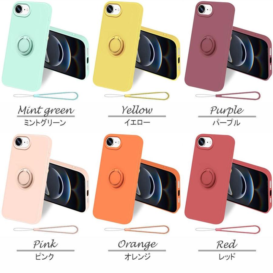 iPhone16e 用 ソフトケース リング シリコン保護ケース・カバー ケース