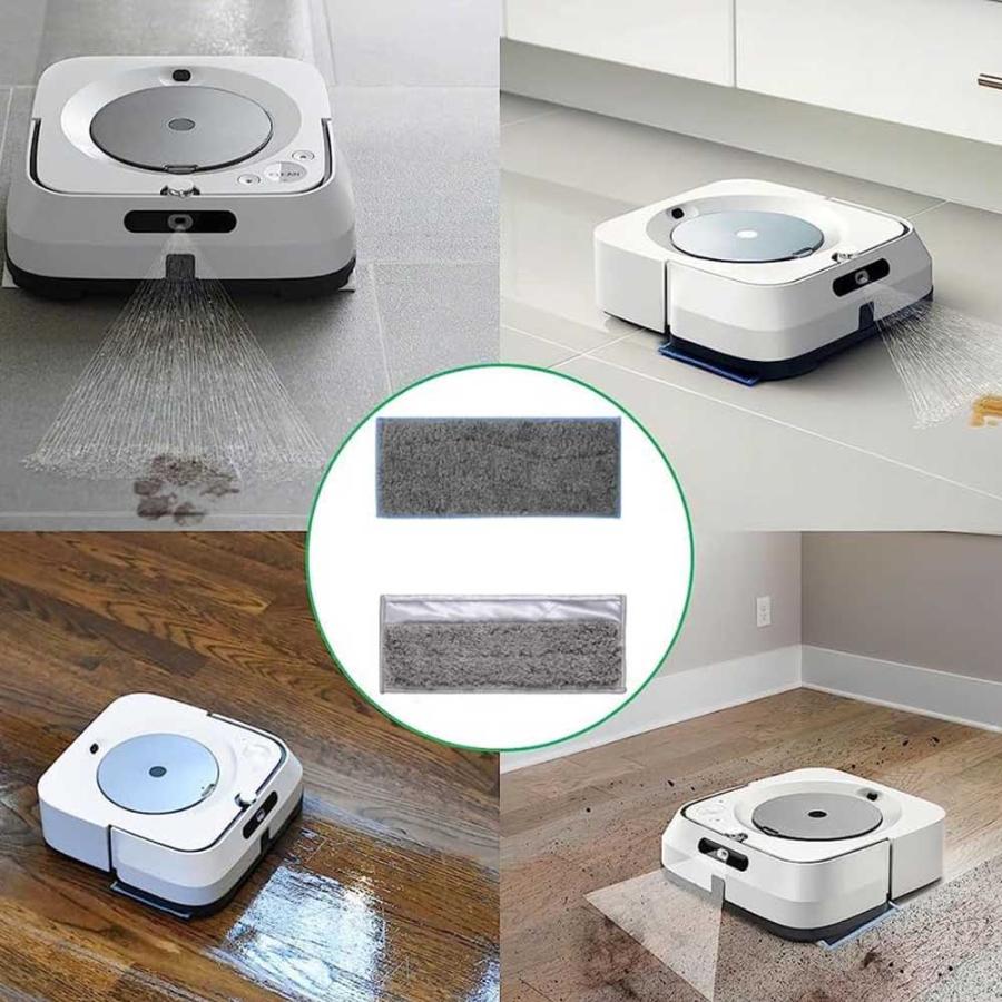irobot Braava Jet M6 用 互換 クリーニングパッド 乾布用2枚+湿布用2
