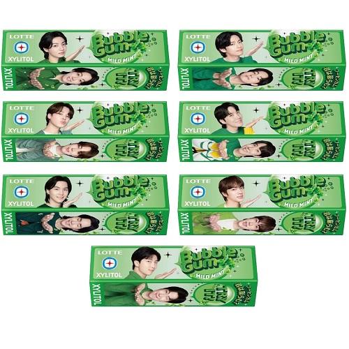 BLACK ロッテ キシリトール×BTS フーセン板ガム(マイルドミント) 9枚 