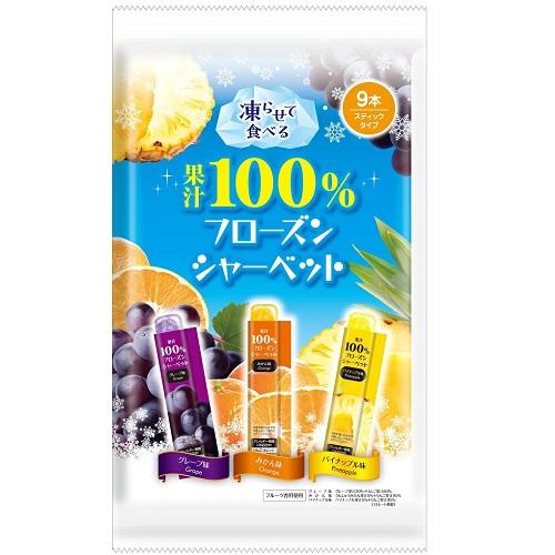 リボン 果汁100％ フローズンシャーベット 9本入×16袋 : ロイヤル