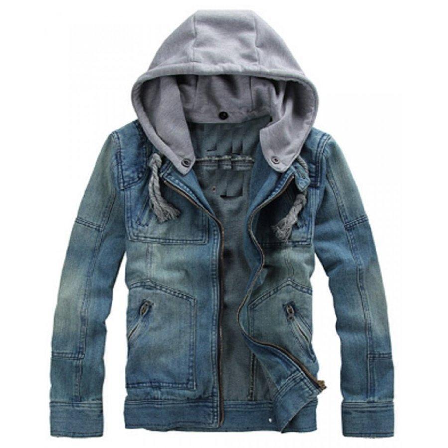 Gジャン メンズ デニム ジャケット パーカー 長袖 フード 取り外し可 春 秋 冬 3シーズン ヴィンテージ