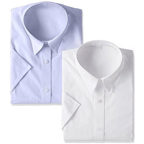 セシール 形態安定 レギュラーカラーシャツ(半袖)(2枚組セット) MW-1954 レディース (A L) ノースリーブ