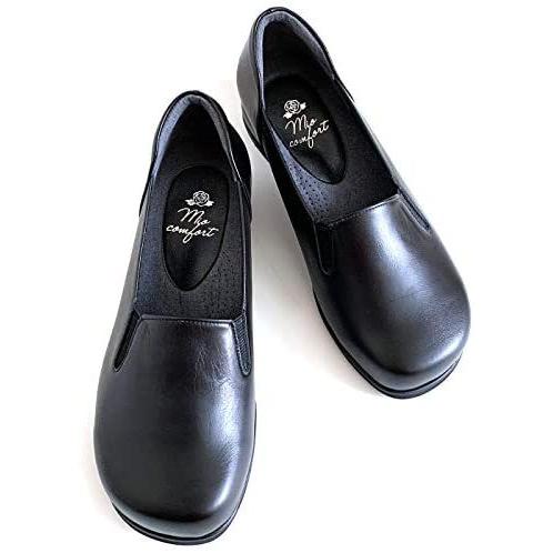 正規品 本革 5e 外反母趾 靴 おでこ Comfort Mio はばひろ 5e Cm 24 5 ブラック 幅広 甲高 巻き爪 おしゃれ シューズ