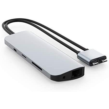 年末のプロモーション USB 10-in-2 HyperDrive ドッキングステーション Pro MacBook Cドック (Silver) HDMI デュアルモニター USBハブ