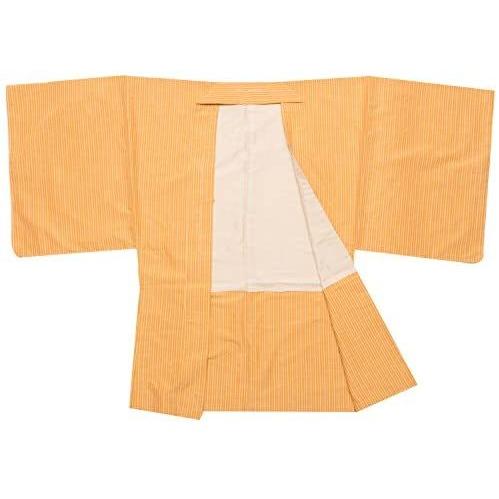 キョウエツ 着物セット 洗える 着物 2点セット(袷着物、羽織) 縞柄 和服 メンズ (オレンジ S)｜royal-shop｜05
