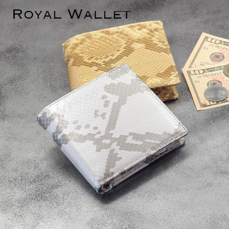 パイソン 二つ折り 財布 蛇革 ヘビ革 メンズ 折財布 ダイヤモンド