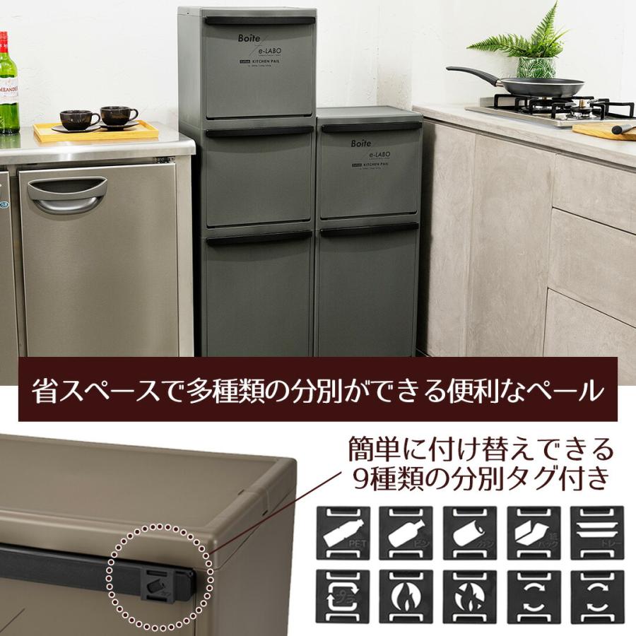 ゴミ箱 ペール 多段 分別 2段 Boite×e-LABO PROPRETE×e-LABO 分別