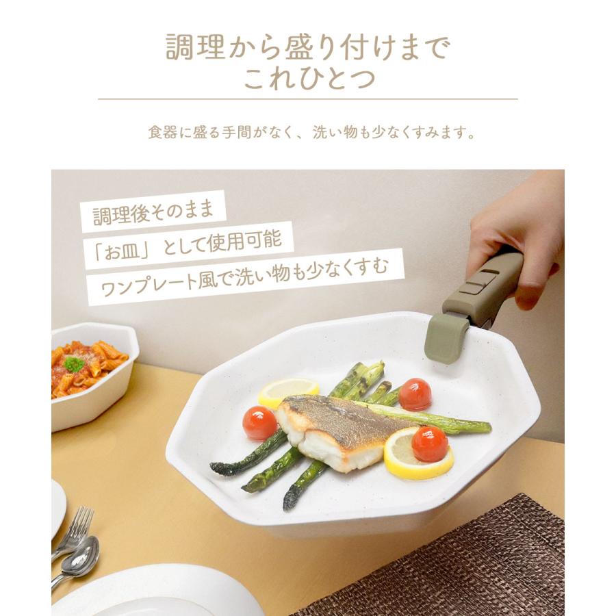 お皿にもなる IH ワンハンドルフライパン 4点セット テラゾーキッチン