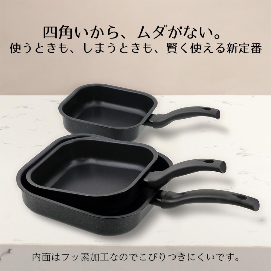 四角い フライパン 18cm 単品 ガス火 IH 対応 LivPlus | ガス 四角 18 兼用 PFOS フリー 四角すぎるフライパン 料理道具 料理器具 キッチン用具 調理用品 IH対応 |  | 01