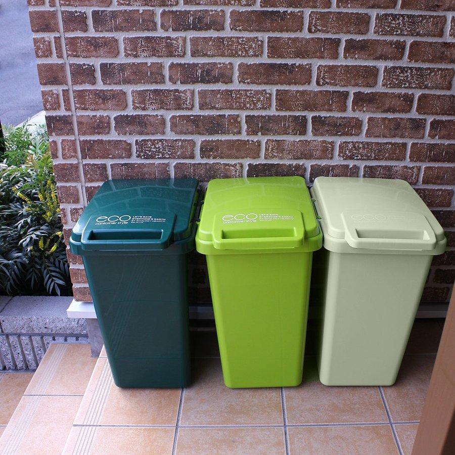日本製 ゴミ箱 45L 連結ワンハンドペール 3個セット | ごみ箱