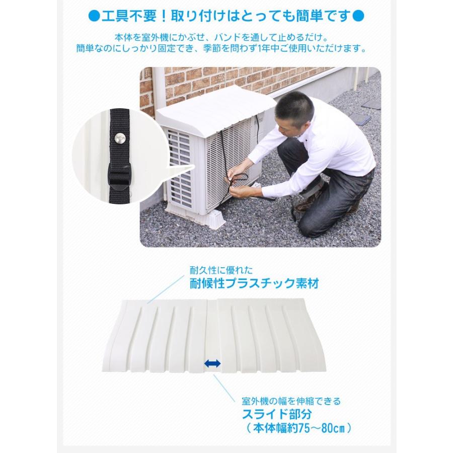 エアコン室外機カバー 日除け 2個セット | 日よけ 屋外 屋根