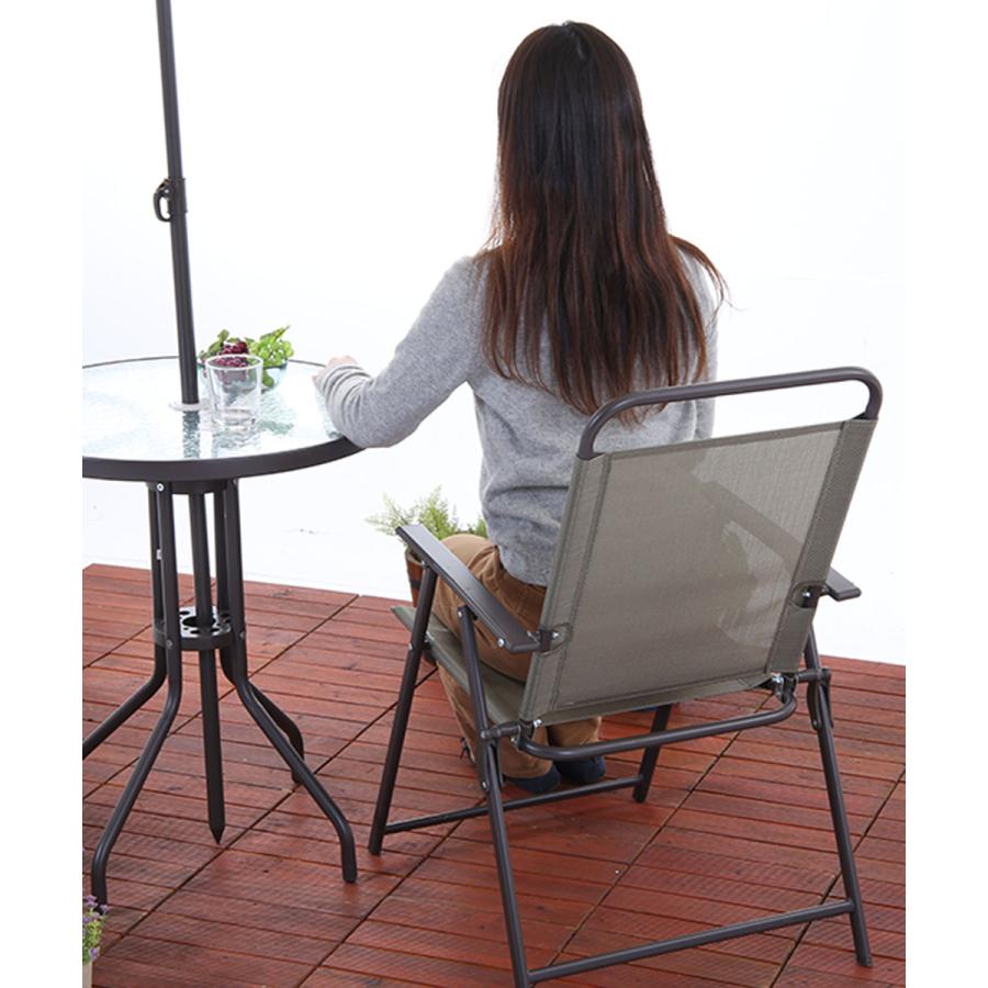 ガーデン テーブル チェア パラソル 4点 セット ベルベ 不二貿易