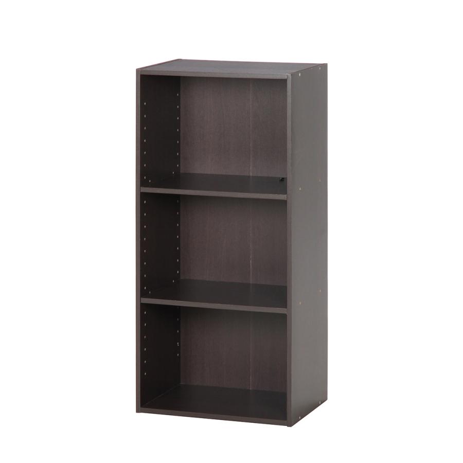 カラーボックス 可動棚 3段 ブラウン 不二貿易 | 本棚 コミック 漫画