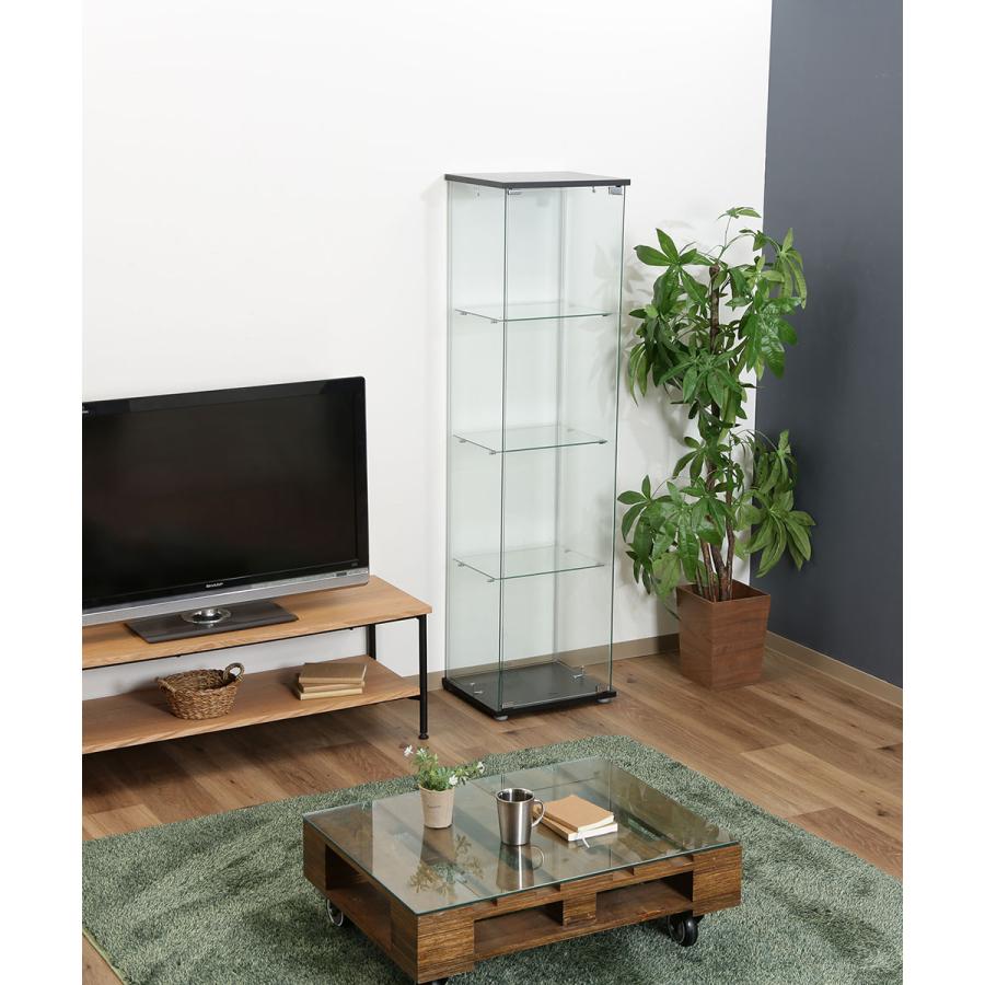 ガラス コレクションケース 4段 幅42.5cm 不二貿易 | ガラス