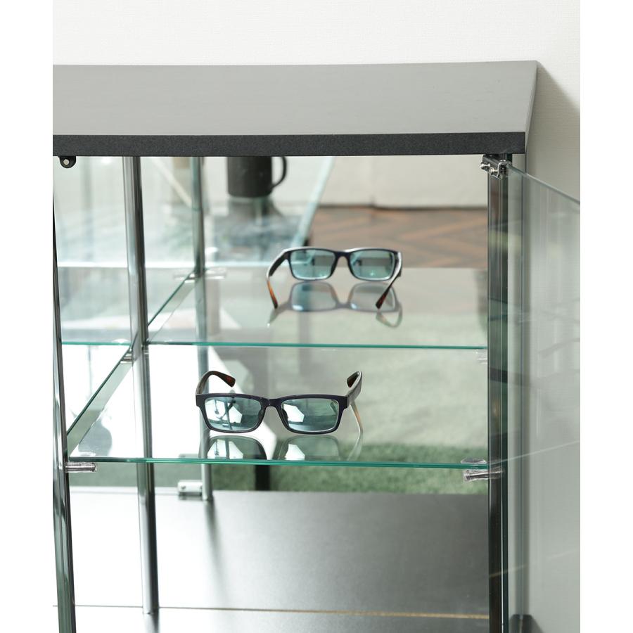 爆買 ガラス コレクションケース コレクションボード ブラック 幅120cm