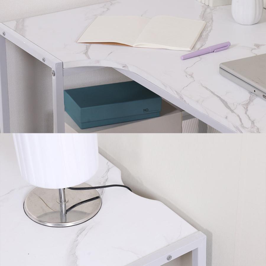 不二貿易 左右組み換え コーナーデスク L字型 110×58×72cm 組立品 ルカ