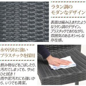 ラタン調 チェア ( 肘付き ) Stera ( ステラ ) 2脚セット | おしゃれ ガーデン セット ベランダ 庭 プラスチック ガーデニング ステラ バルコニー チェア テラス|ロイヤル通販|01
