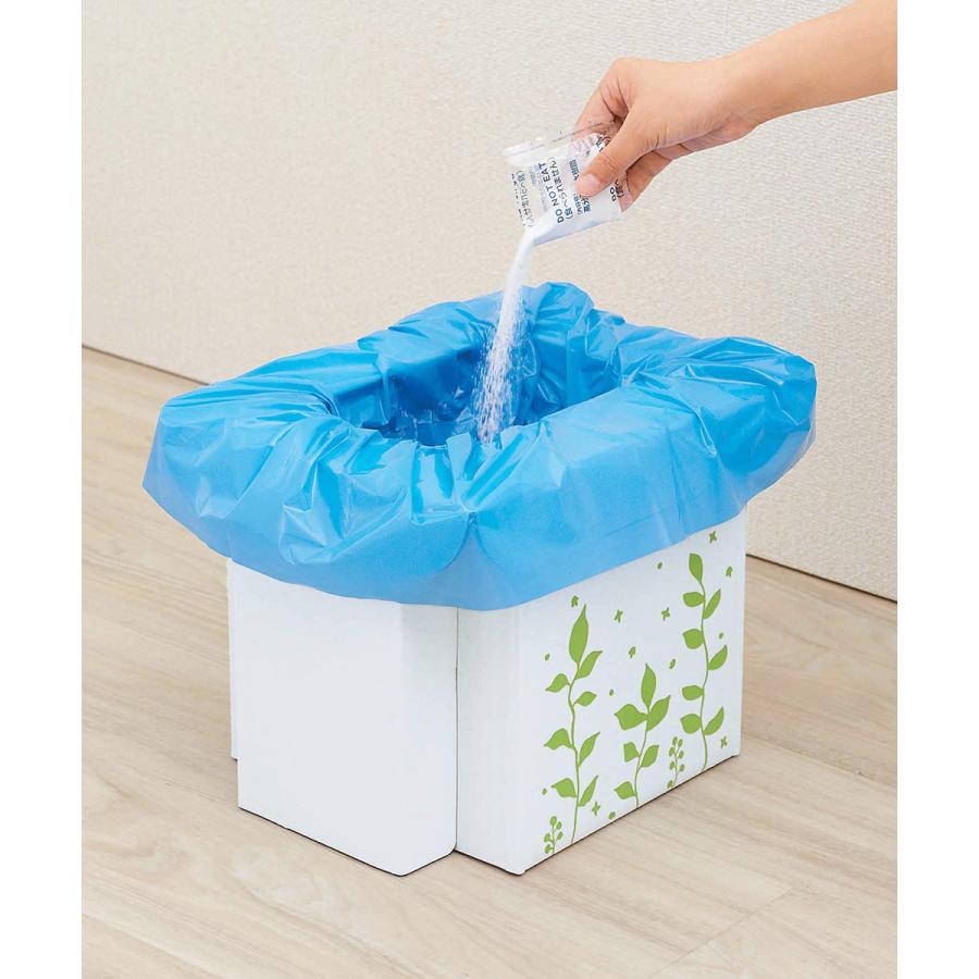 防災グッズ 簡易トイレ 組み立て式 凝固剤 トイレ袋付 10回分 | 非常用 
