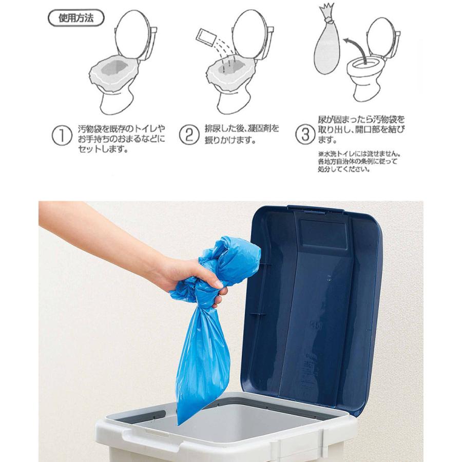 防災グッズ 緊急用トイレ袋 10回分 日本製 | 簡易トイレ 非常用 凝固剤 取り替え用 断水 災害 緊急 アウトドア ドライブ レジャー コジット 災害対策 防災｜royal3000｜03