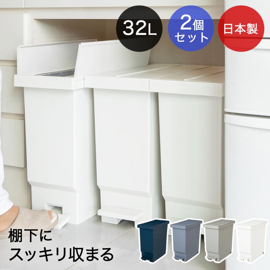 バタフライ ペダルペール 2個セット 両開き ゴミ箱 32L 平和工業 日本 