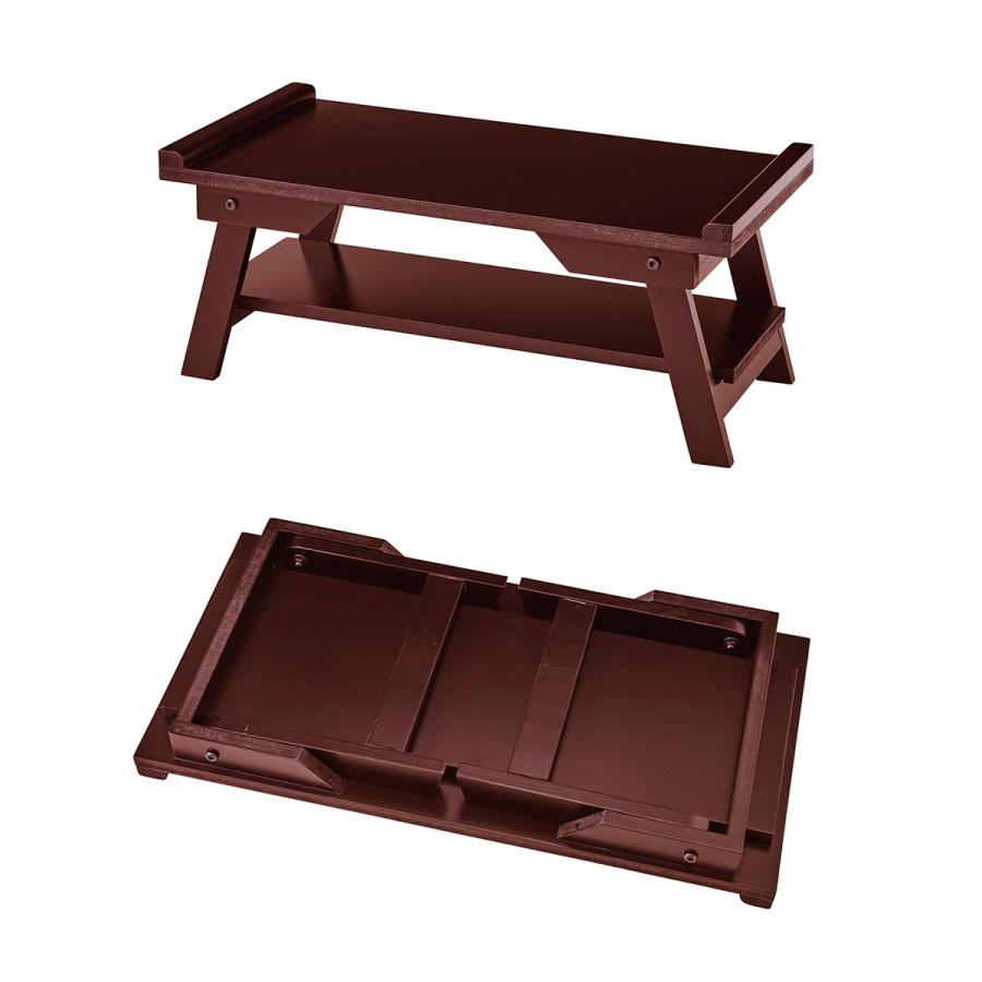 縁付 折りたたみ 便利テーブル ブラウン N-7866 パール金属 | 仏具