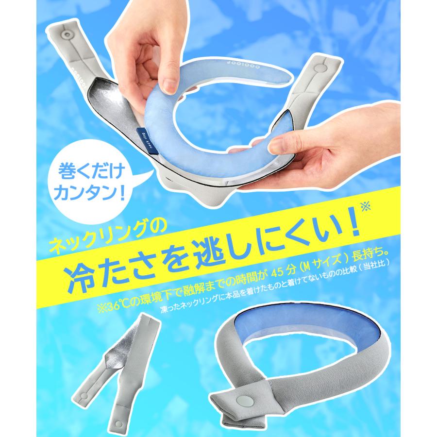 ネッククーラー COOLOOP クーループ 保冷カバー Mサイズ グレー