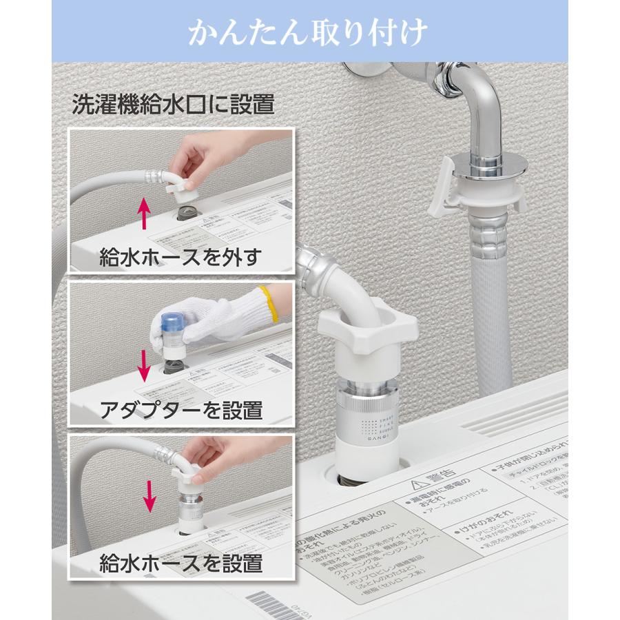 SANEI 洗濯機用アダプター 日本製 PM101-20 | ウルトラファインバブル