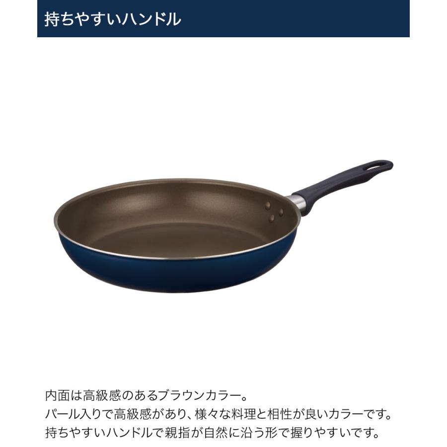 デュラブルシリーズフライパン 28cm ネイビー KFI-028 サーモス | ガス
