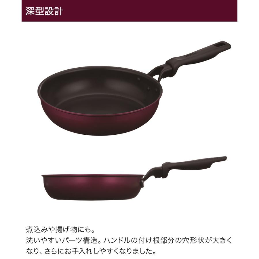 デュラブルシリーズフライパン24cm レッド KFM-024 サーモス | 24