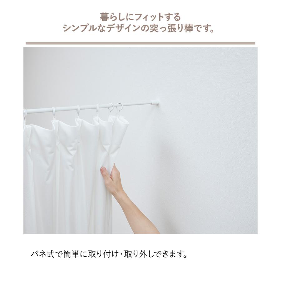 突っ張り棒 マットホワイト 耐荷重7〜4kg 幅40-55cm TPB-40WH 平安伸銅 | 突っ張り つっぱり棚 つっぱり 突っ張り棒 つっぱり棒 ポール たな |  | 01