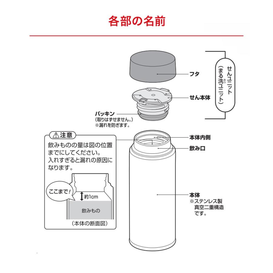 真空断熱ケータイマグ 0.48L JOQ-481 サーモス | ボトル 取り外し簡単