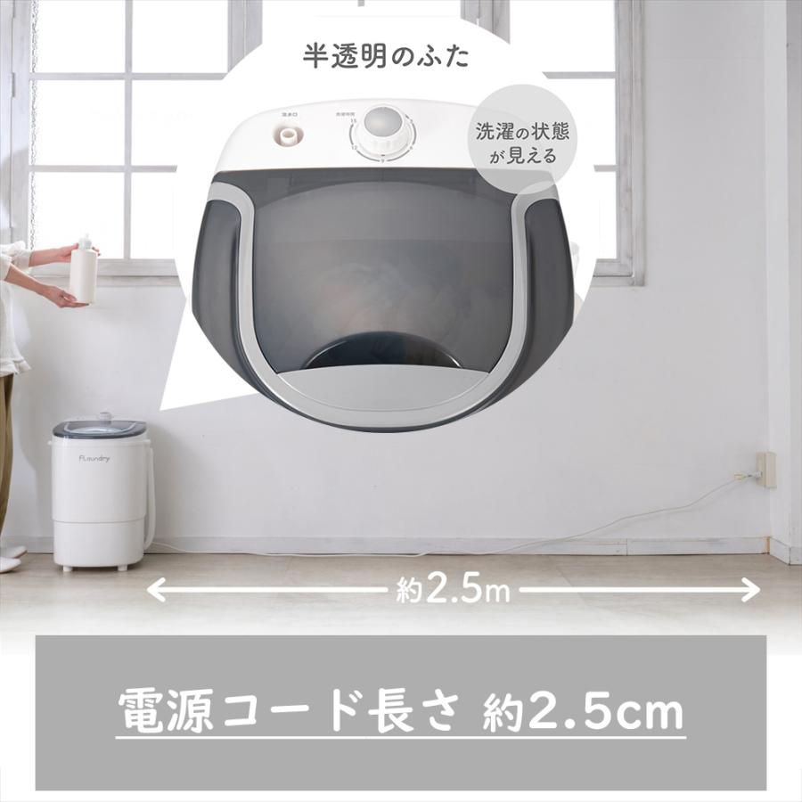Daiya 小型洗濯機 洗濯容量 3kg 洗濯 すすぎ 排水 仕分け洗い タイマー