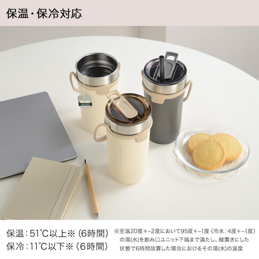 タンブラー 蓋付き ストロー付き 520ml HOT & COOL 3WAY トート 和平