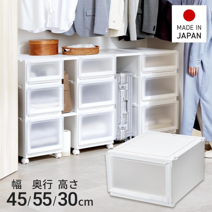 【 通販限定 2個セット 】天馬 収納ボックス フィッツケース アドバンス 幅45×奥行55×高さ30cm Lサイズ | テンマ クローゼット 収納ケース たわみにく | 