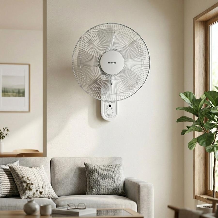 千住 壁掛け フルリモコン 扇風機 5枚羽根 40cm KI-W489R テクノス