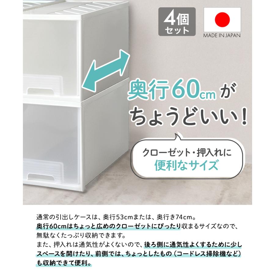秋生浅棚パイプ6本ケースセット！ 平和工業 収納ケース クローゼット 浅型 ファインテナー 幅36×奥行60