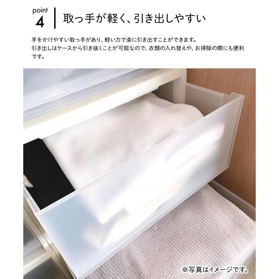 クローゼット 収納ケース 引き出し ファインコンテナ 深型 4個セット