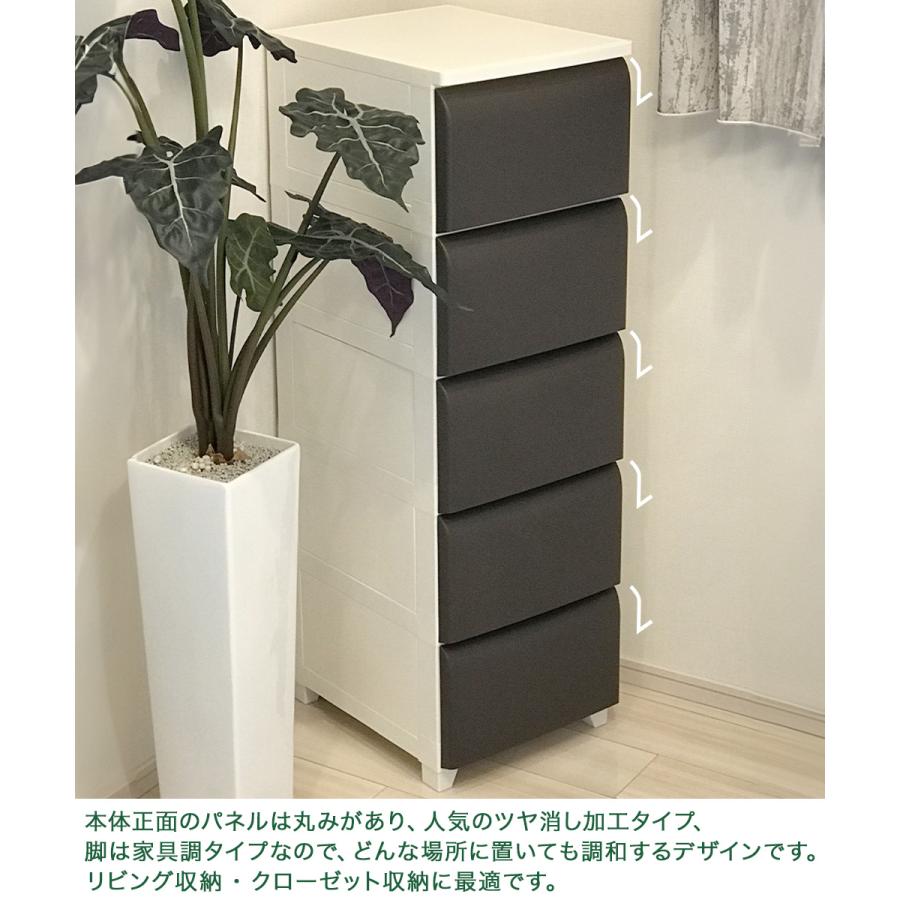 平和工業 ホコリが入りにくい チェスト 5段 日本製 | 収納 ケース 壁付