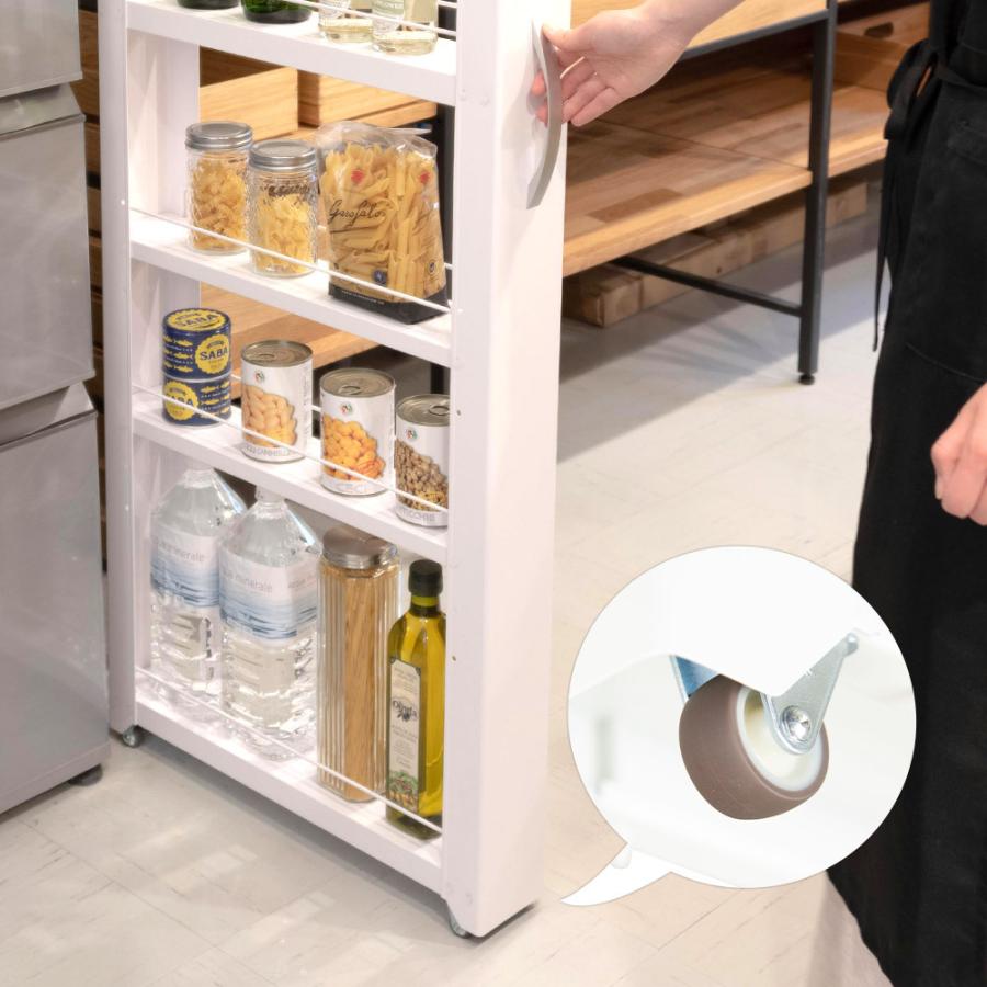 すきま収納 トールワゴン ハイタイプ 幅10cm Nwh 100 すき間ラック 10cm すき間 すき間収納 スリム収納 キッチン 隙間収納 ホワイト 白 キャスター 薄型 Kt 012 ロイヤル通販 通販 Yahoo ショッピング