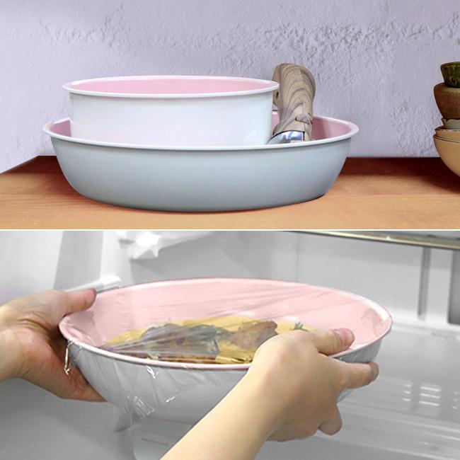 ワンハンドル セラミック IH フライパン 3点セット ホワイト | 取っ手