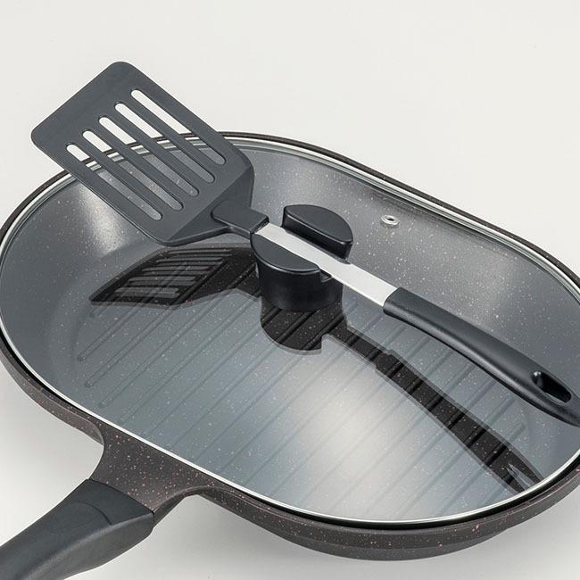 グリルパン Ih対応 ガラス蓋付き ピンクダイヤモンドコート 魚焼きグリル 魚焼き フライパン 魚焼きグリルパン 野菜 角型 ダイヤモンドコート ガラス蓋 ガス火 N067 S1 ロイヤル通販 通販 Yahoo ショッピング