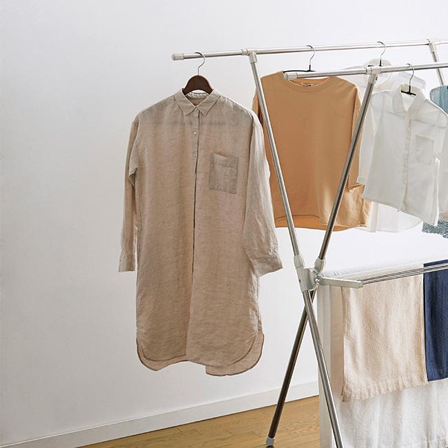 物干し 伸縮式 X型 ステンレス NY-275 | 室内物干し ラック 折りたたみ