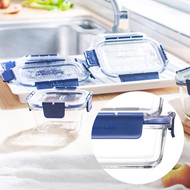 食品保存容器 透明ガラス 大小2個✕５計10個セット Amazon｜保存容器 ガラス 耐熱 角型 食洗機対応 密閉 シリコン