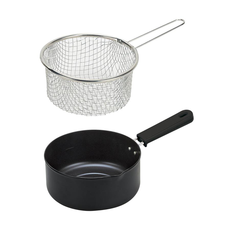 揚げクック フライヤー付揚げ鍋 18cm | 天ぷら鍋 てんぷら鍋 なべ 揚げ鍋 ih 揚げ物鍋 フライ ガス 片手鍋 キッチン雑貨 キッチン 便利 唐揚げ 串揚げ 調理器具 |  | 02