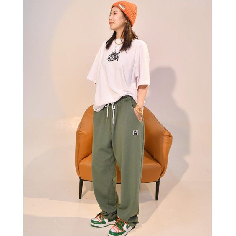 スウェットパンツ ダンス カーキ グリーン 緑 練習着 ヒップホップ ストリート Hiphop 大人 衣装 部屋着 韓国 Kpop レディース ガールズ 最安挑戦