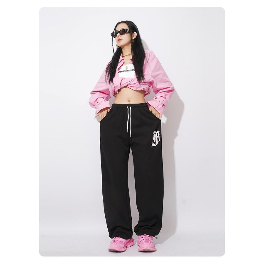 ウエアズボン ピンク 黒リボン レディース 楽天市場】ジョガーパンツ サイドライン（カラーピンク）の通販