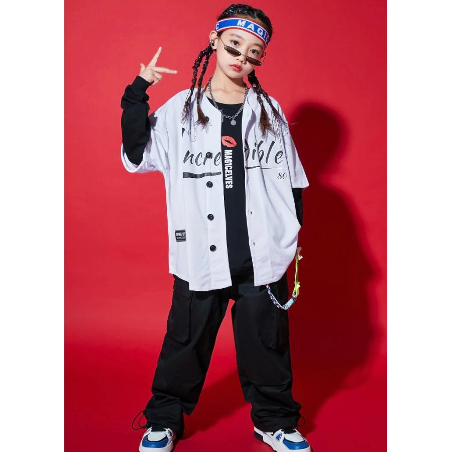 Royal Dance（ロイヤルダンス） キッズ ダンス衣装 ベースボールシャツ