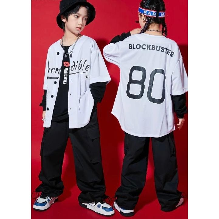 Royal Dance（ロイヤルダンス） キッズ ダンス衣装 ベースボールシャツ